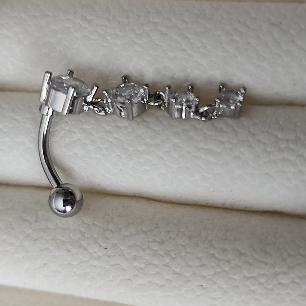 Crystal BELLY BUTTON RING Multi GEMS - Picture 2 of 3